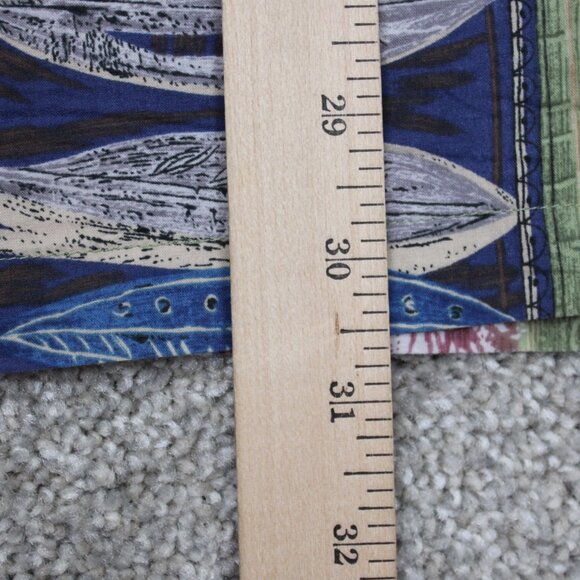 Tori Richard AOP Shirt Mens 2XL XXL Blue/Green Leaves All Over Print Cotton Lawn - Picture 10 of 11